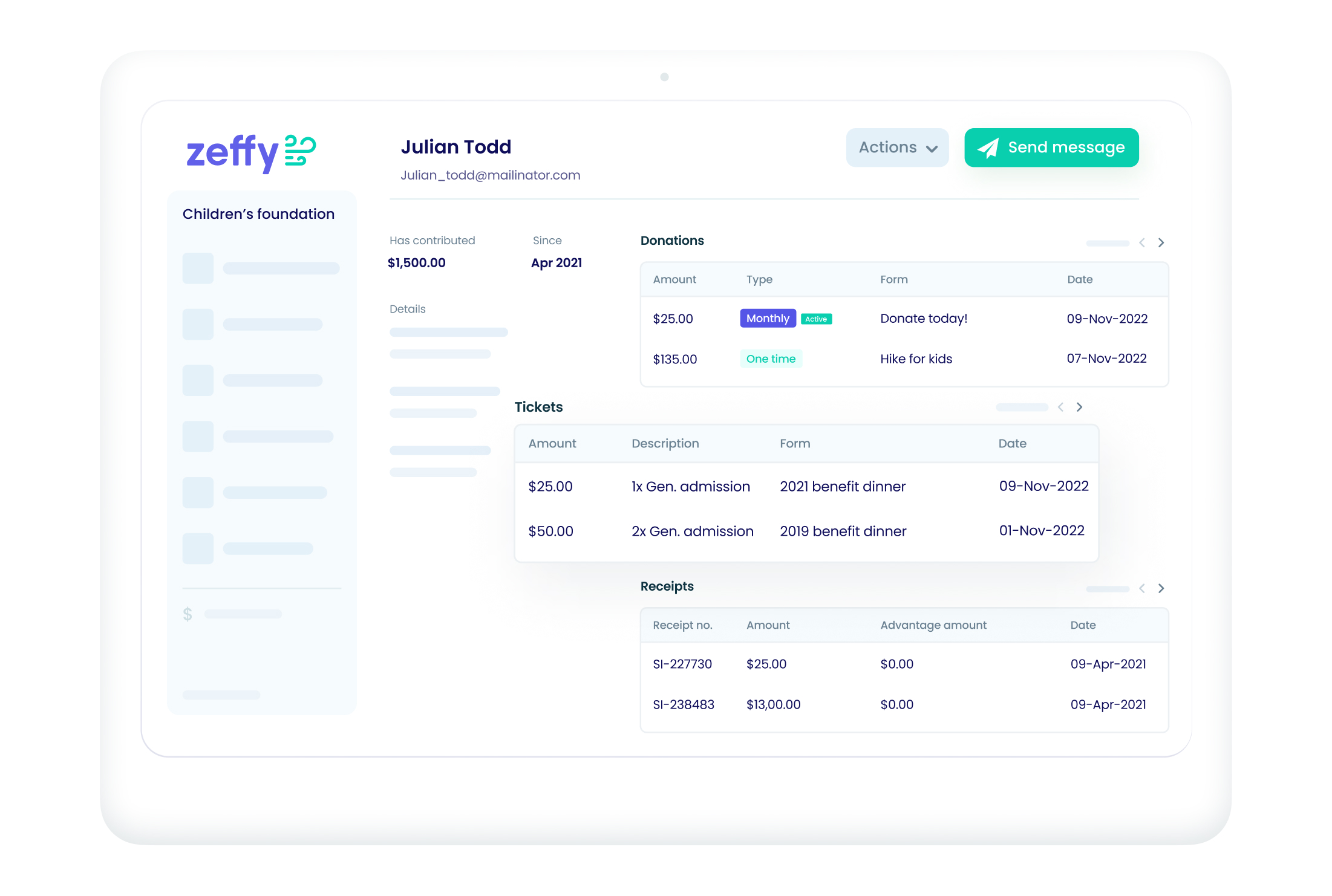 Zeffy Zero-Fee Transaction Logic